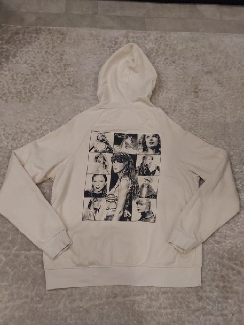Taylor Swift  The Eras Tour  Beige Hoodie Size M - Picture 2 of 13